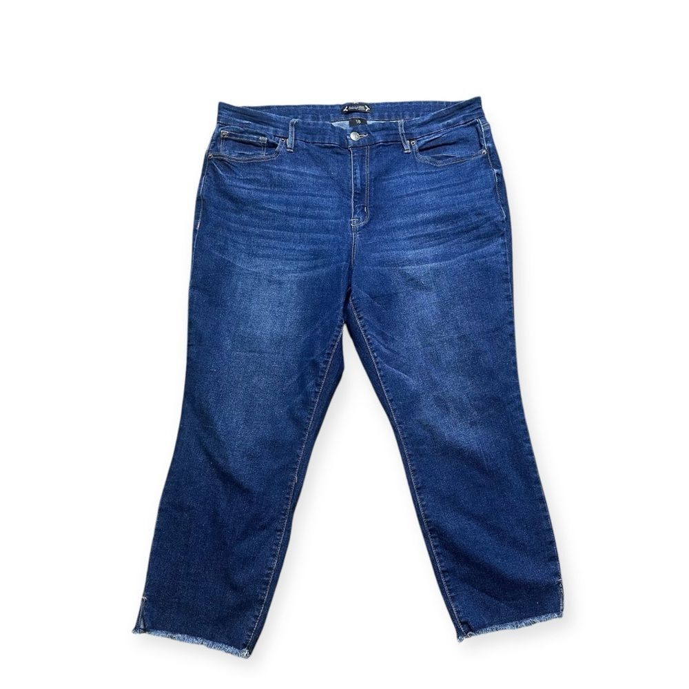 Nanette Lepore Jeans Womens 18 Belle High Rise Skinny Leg Cropped Denim